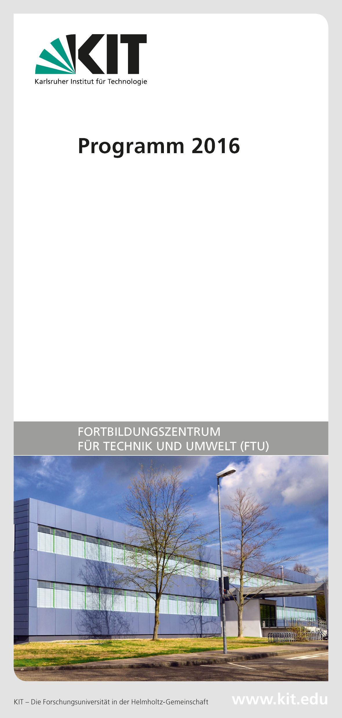 Titelblatt FTU-Programm 2016